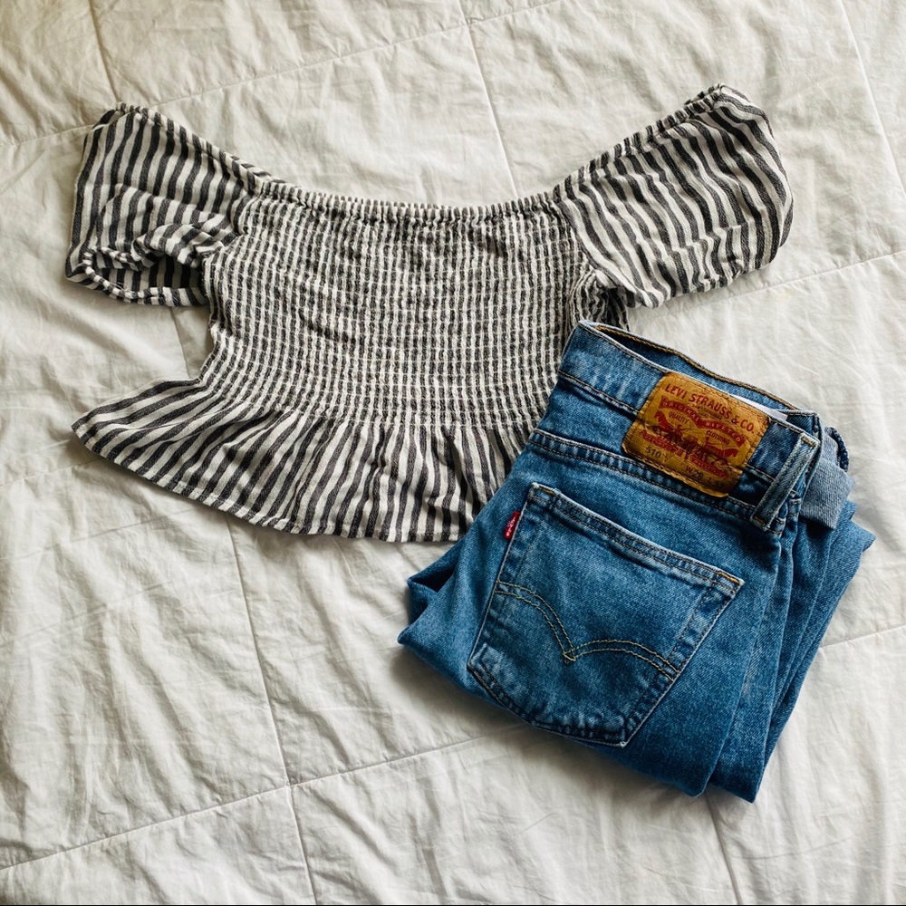 Off the shoulder crop top